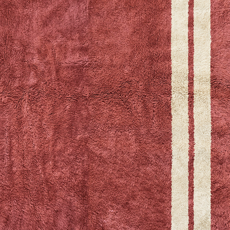 Moroccan custom rug from Beni Ourain, Wool, Red