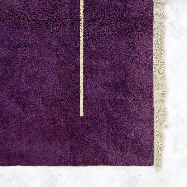 Moroccan custom rug from Beni Ourain, Wool, Purple