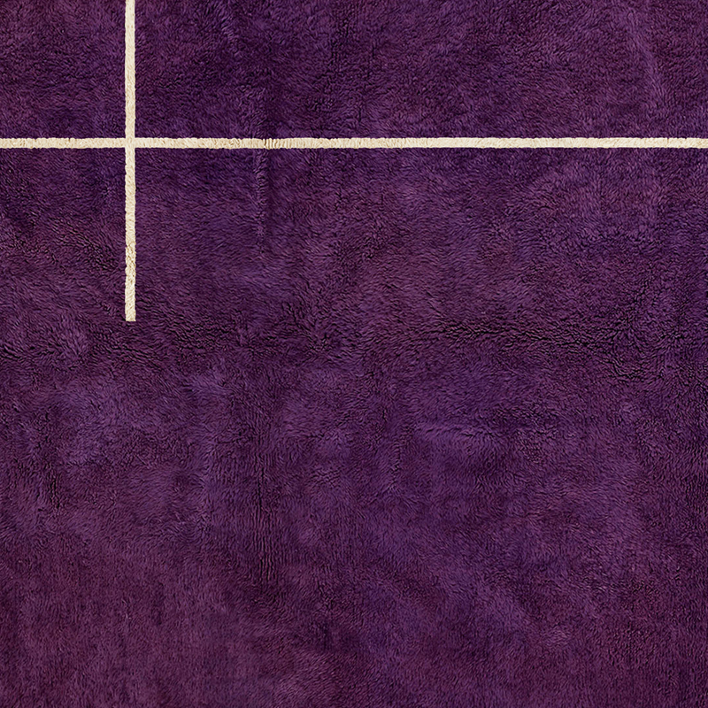 Moroccan custom rug from Beni Ourain, Wool, Purple