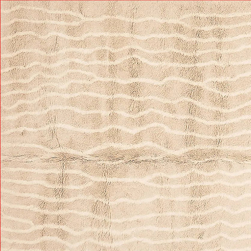 Moroccan custom rug from Beni Ourain, Wool, Beige