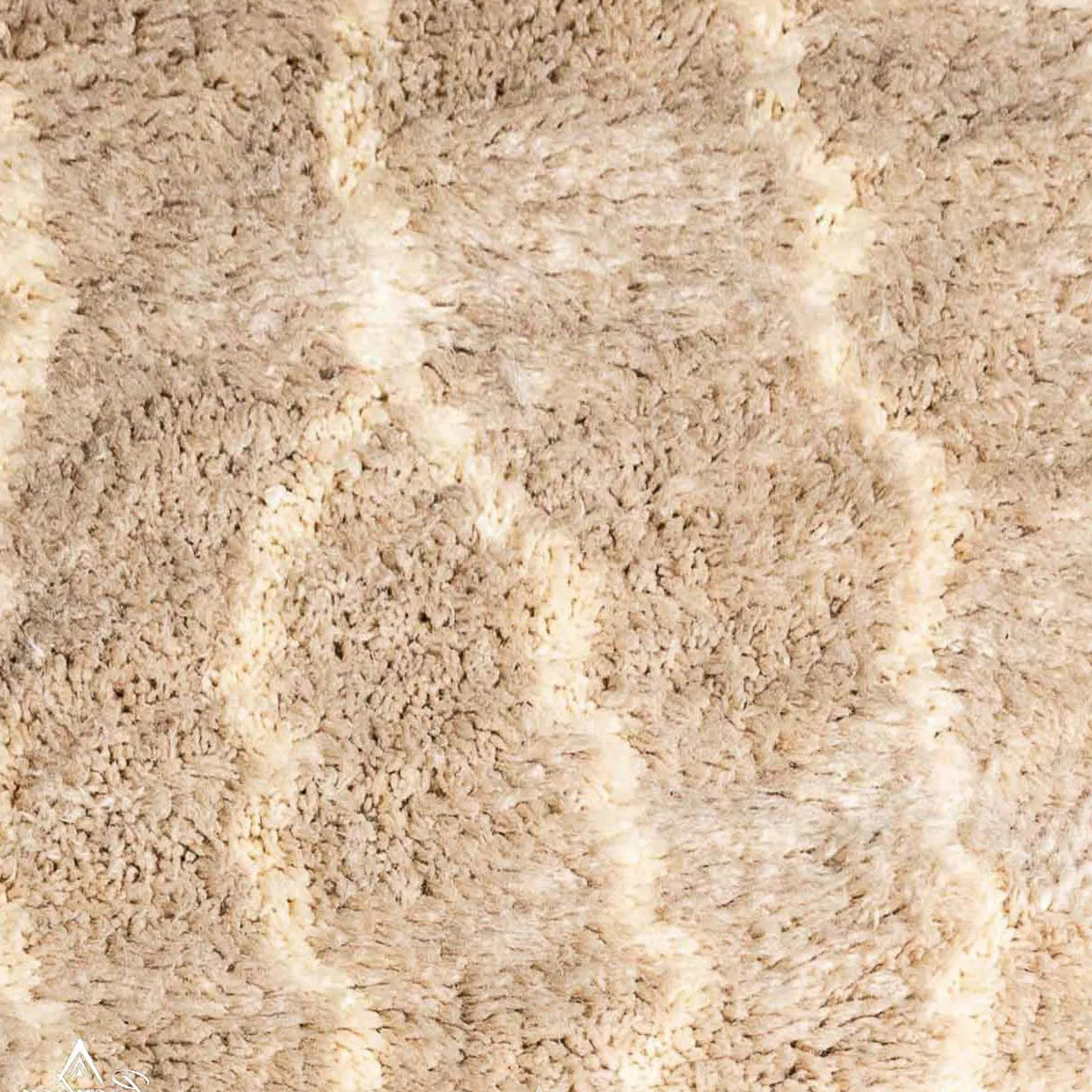 Moroccan custom rug from Beni Ourain, Wool, Beige