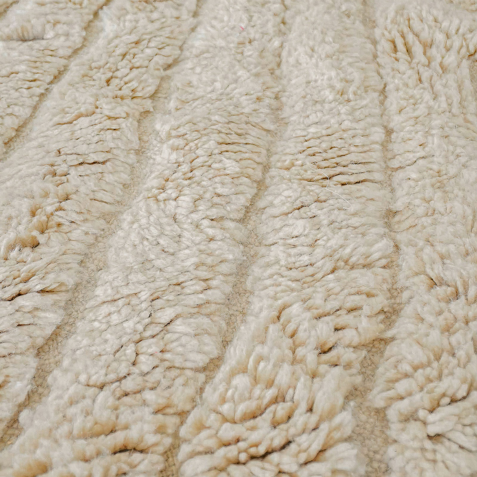 Moroccan custom rug from Beni Ourain, Wool, White