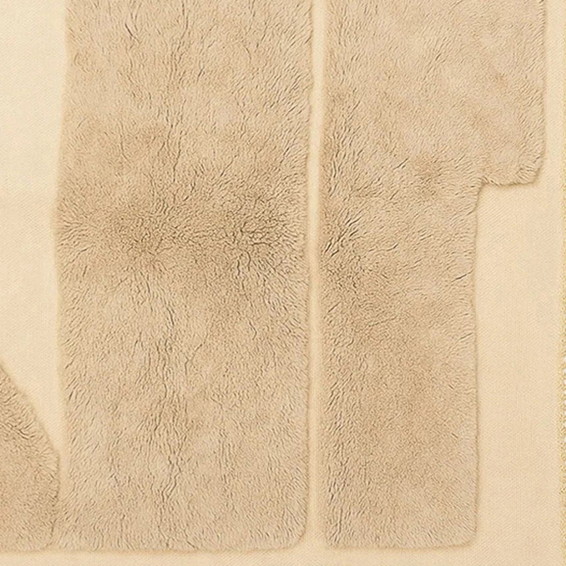 Moroccan custom rug from Beni Ourain, Wool, Beige