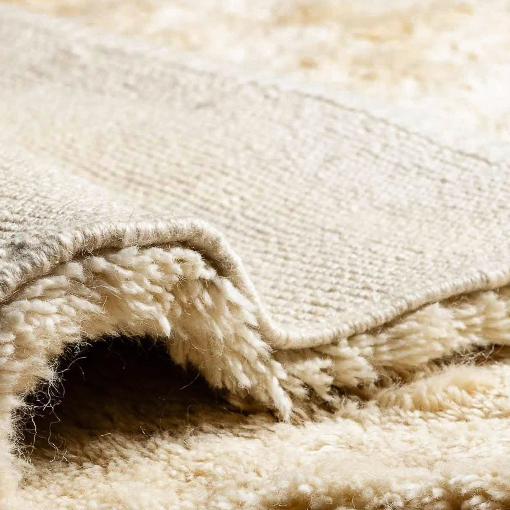 Moroccan custom rug from Beni Ourain, Wool, White