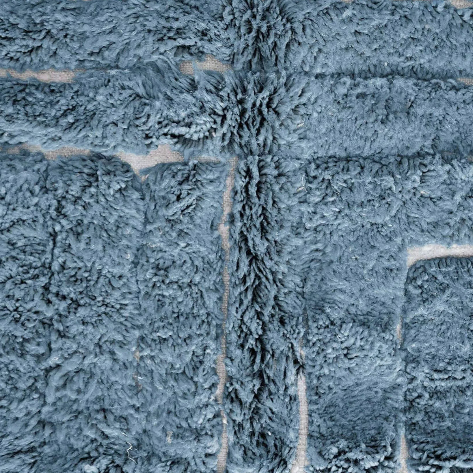 Moroccan custom rug from Beni Ourain, Wool, Blue