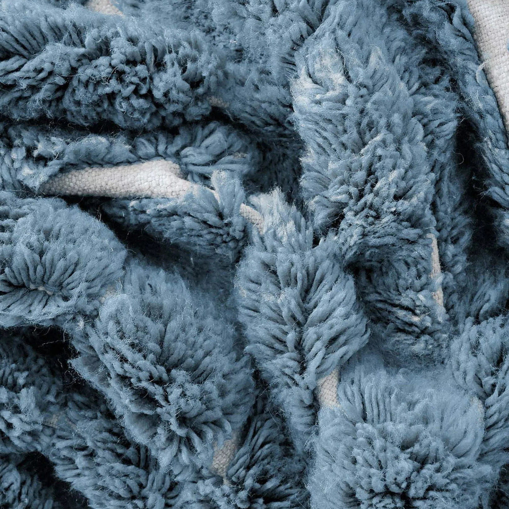 Moroccan custom rug from Beni Ourain, Wool, Blue