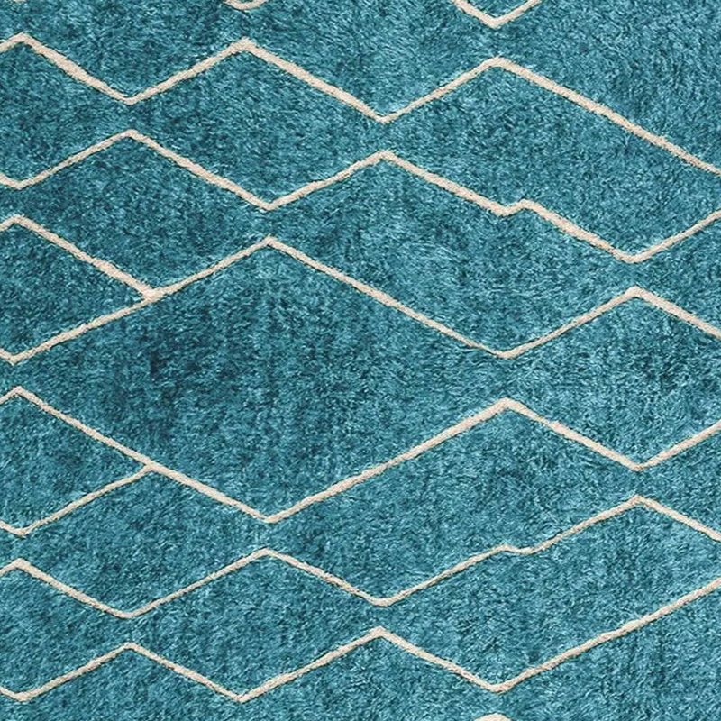 Moroccan custom rug from Beni Ourain, Wool, Blue