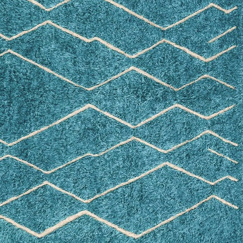Moroccan custom rug from Beni Ourain, Wool, Blue