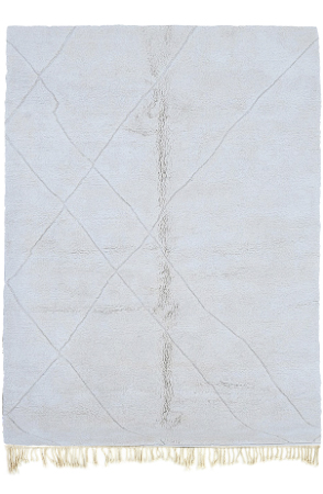 Neutral White Beni Ourain Rug 3268