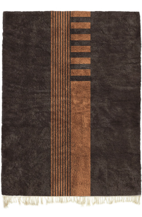 This Brown Moroccan Rug is a Beni Ourain Rug for Living Room and for Bedroom Color in a Brown Area Rug 9x12 size for Living Room Rug