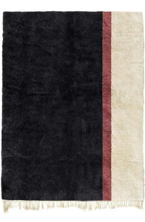 Black Moroccan Rug, Beni Ourain Rug 9x12, Moroccan Shag Rug, Handmade Berber Rug, Moroccan Wool Rug, Rug for Living Room