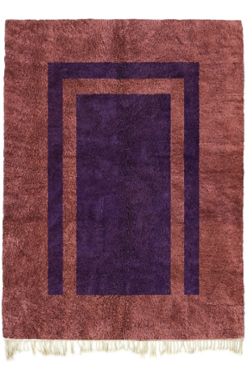 Red Abstract Rug, Contemporary Moroccan Rug, Red Living Room Rug, Beni Rug, Handmade Wool Rug, Area Rug 9x12, Moroccan Geometric Rug