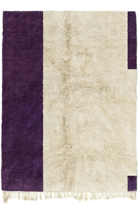 Purple Abstract Rug, Berber Area Rug, Purple Beni Ourain Rug, Large Moroccan Rug, Handmade Rug, Berber Rug 8x10, Boho Rug, Moroccan Tribal